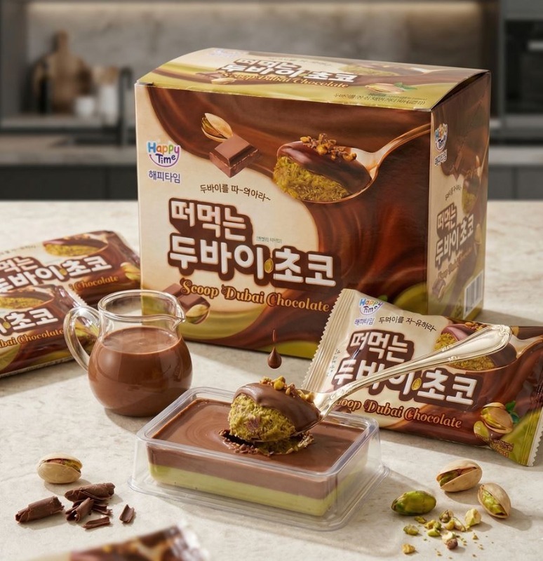 [D2937] 韓國製造 HAPPY TIME 杜拜巧克力 60g (1套2個)