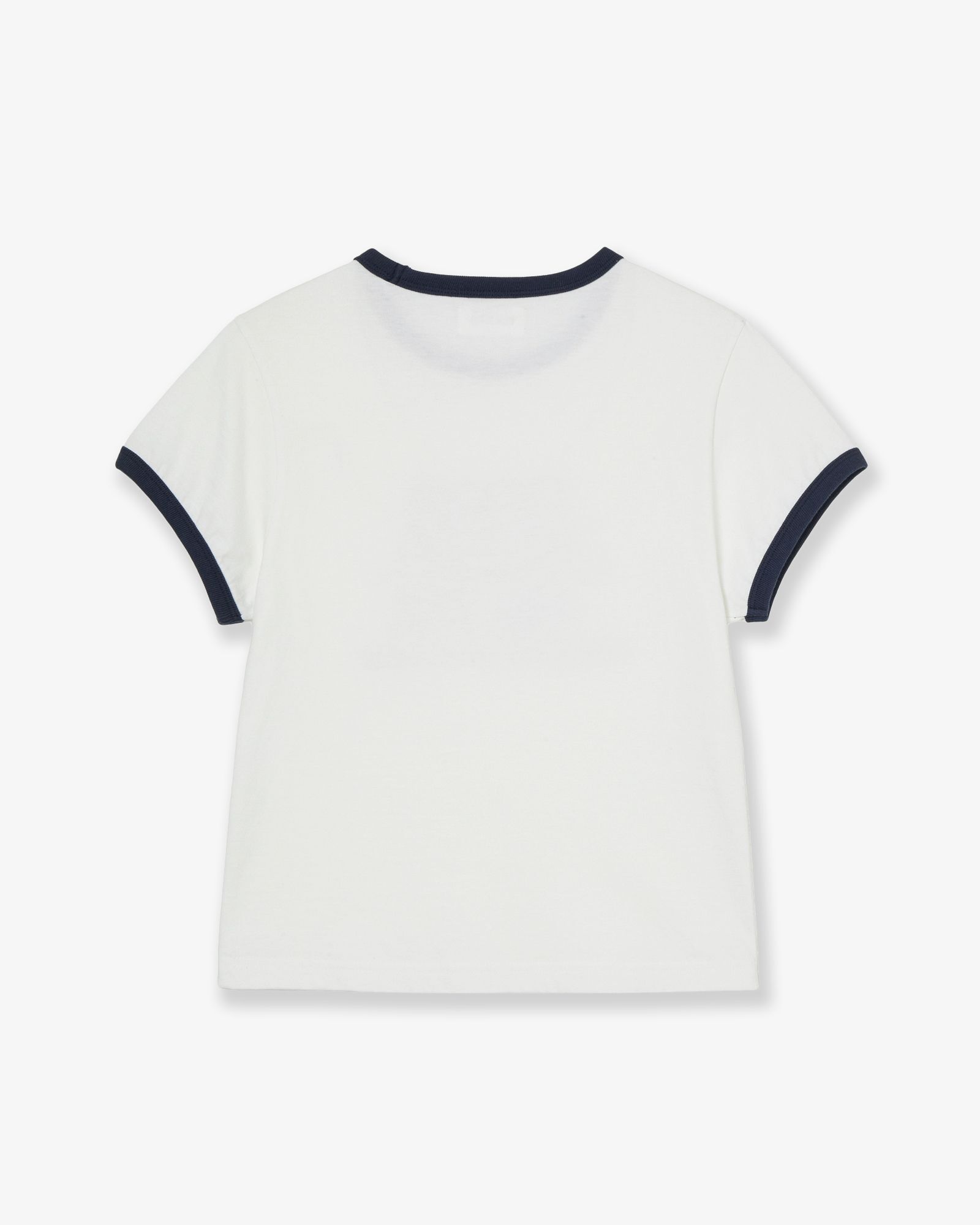 AEAE Web Logo 撞色領短袖T恤 AE46SWTS002WHT