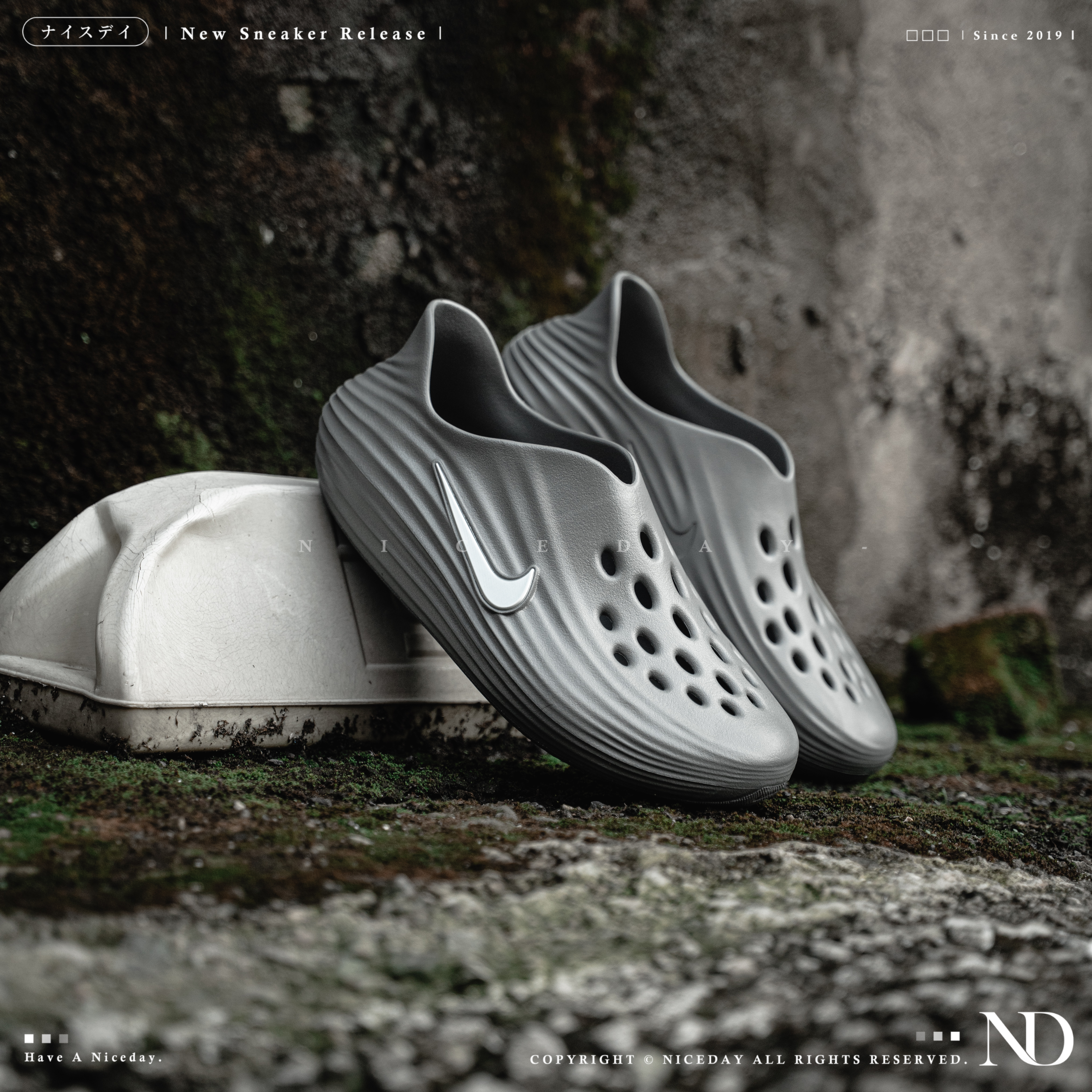 NICEDAY 現貨 Nike React X Rejuven8 "Grey" 水泥灰 防水 HV5060-002