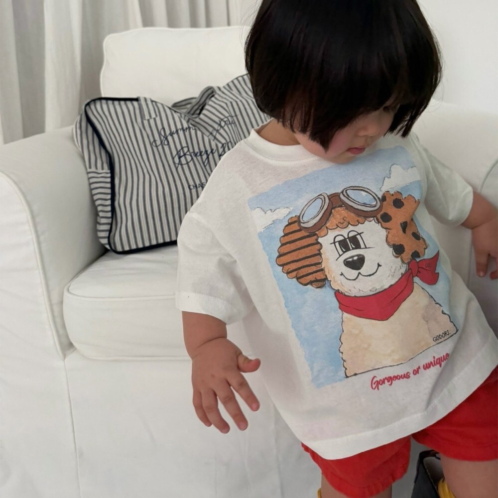 【親子】90-150 Gou 飛行員狗狗上衣 2色