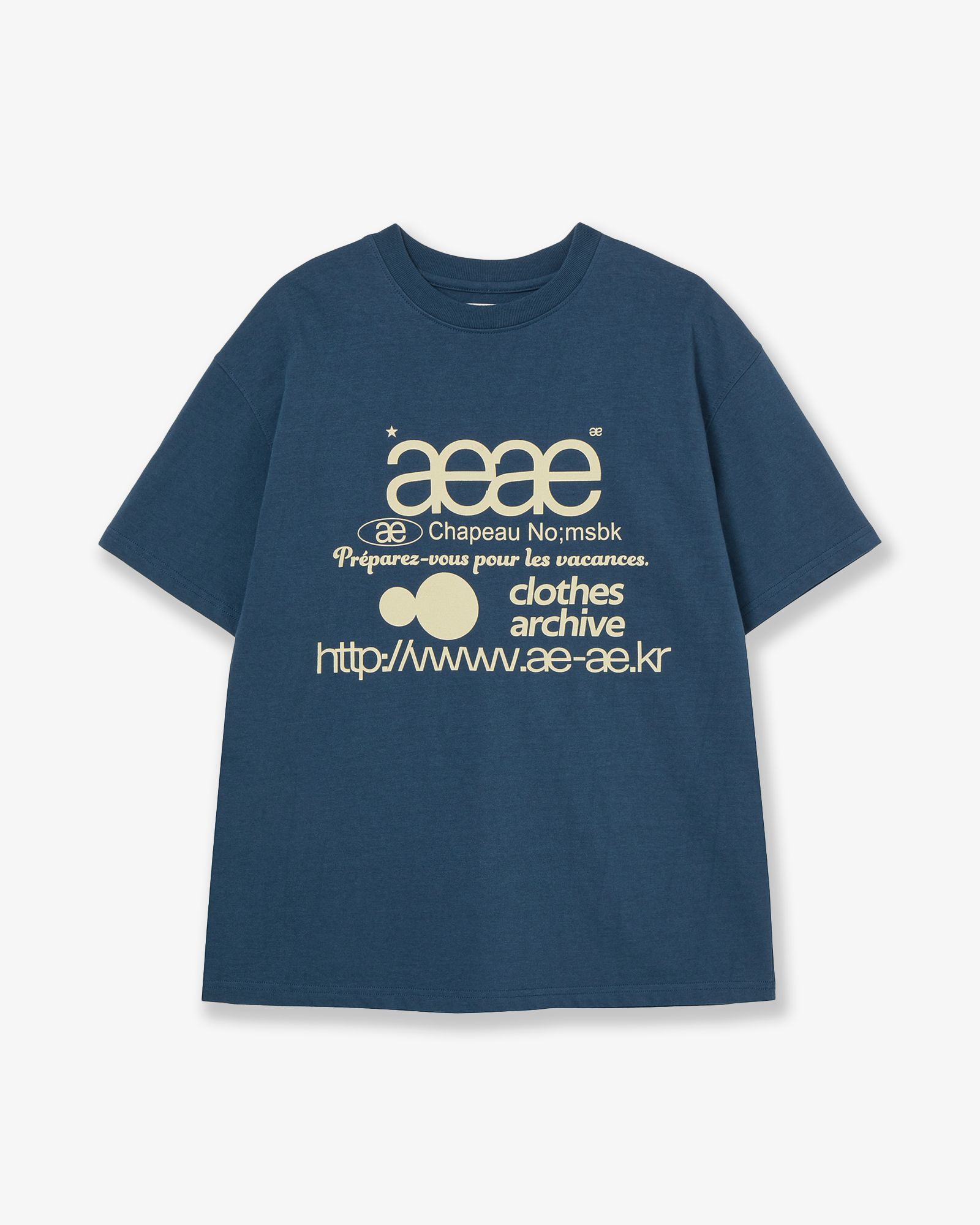 AEAE Web Logo 短版T恤 靛藍 AE46SWTS004IND