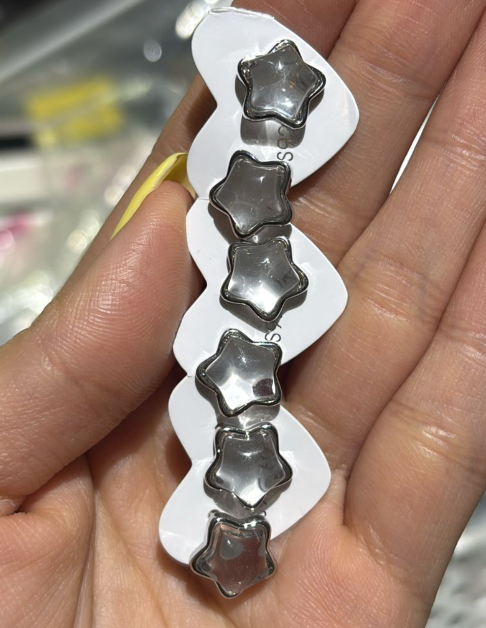 260411 - C44 白水晶星星純銀耳釘耳環1對