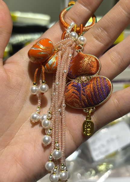 260411 - C55 宋錦葫蘆+大漆葫蘆掛飾（橙色）