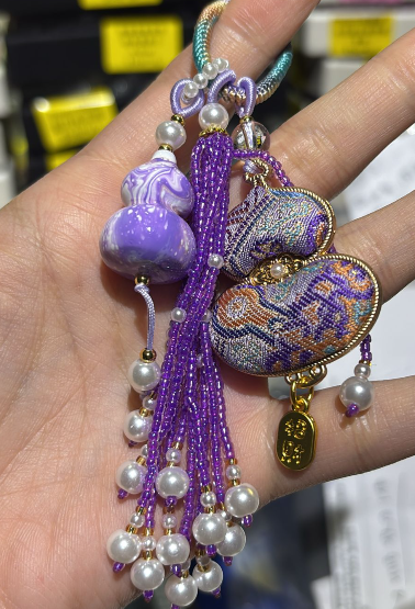 260411 - C51 宋錦葫蘆+大漆葫蘆掛飾（紫色）