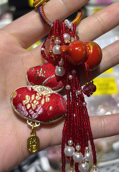 260411 - C57 宋錦葫蘆+大漆葫蘆掛飾（喜慶紅）