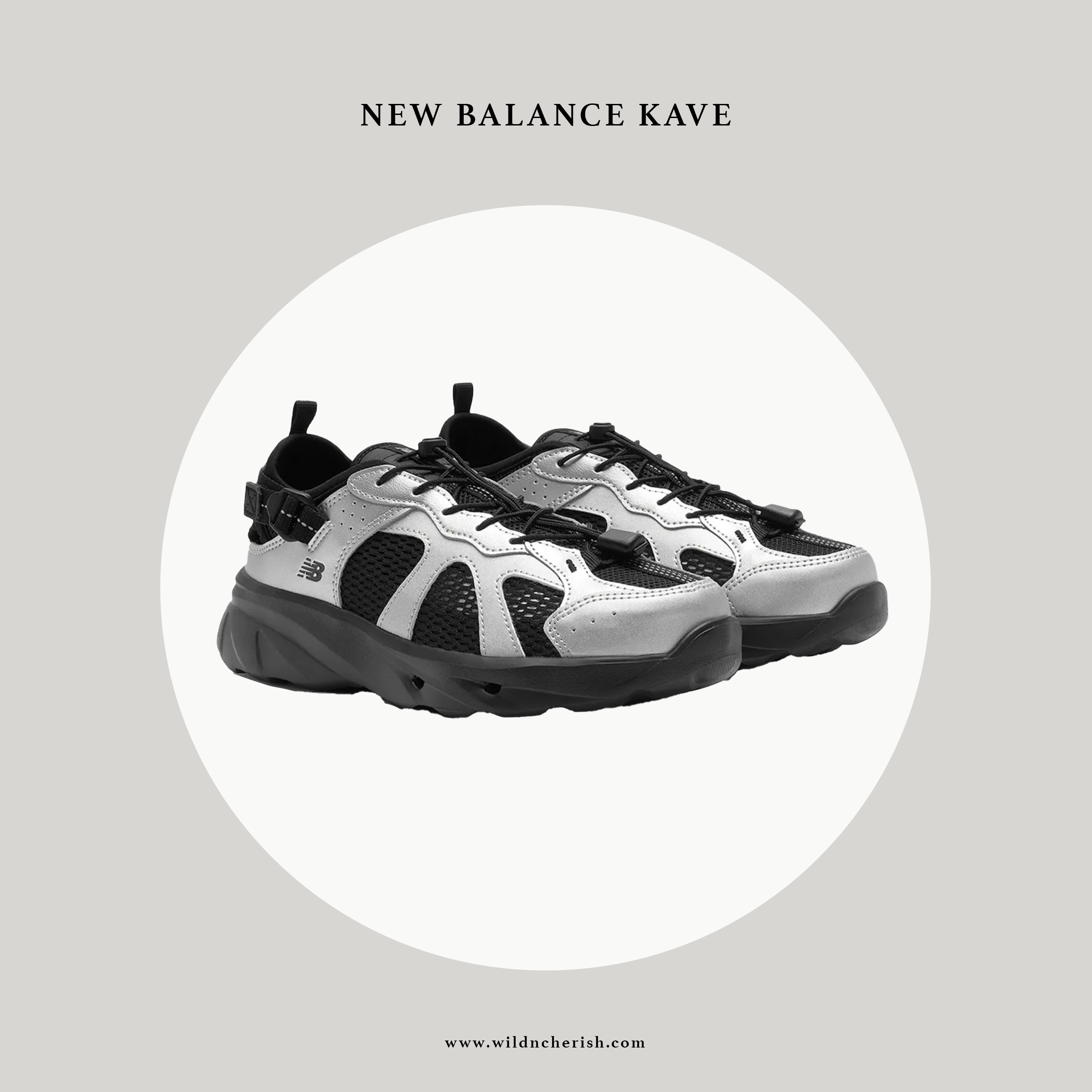 預訂 | New Balance Kave 韓國限定 涼鞋 銀黑色