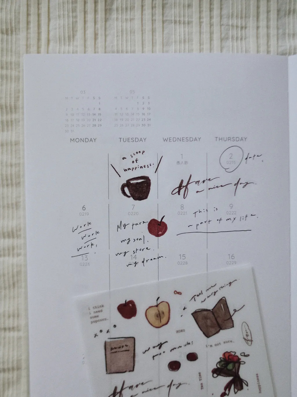 Tea time 2入轉印貼紙｜茄子先生