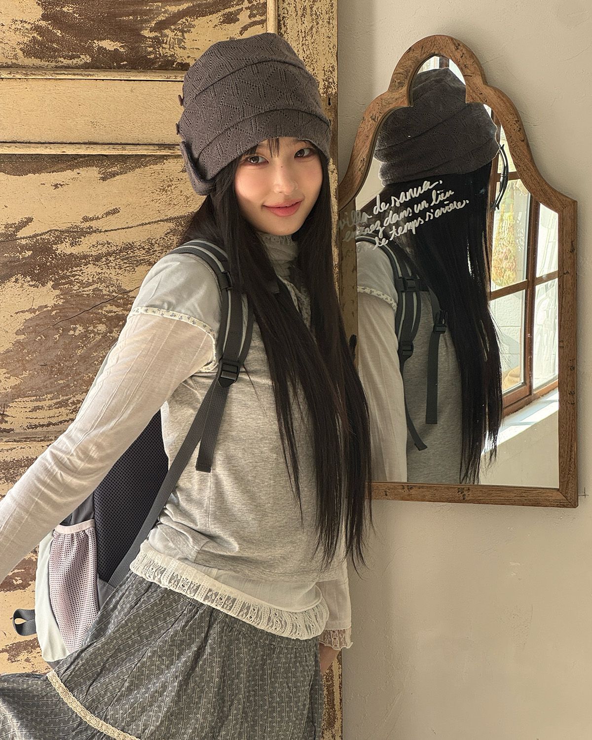 AEAE 皺感毛帽 AE46SWBN001CHA