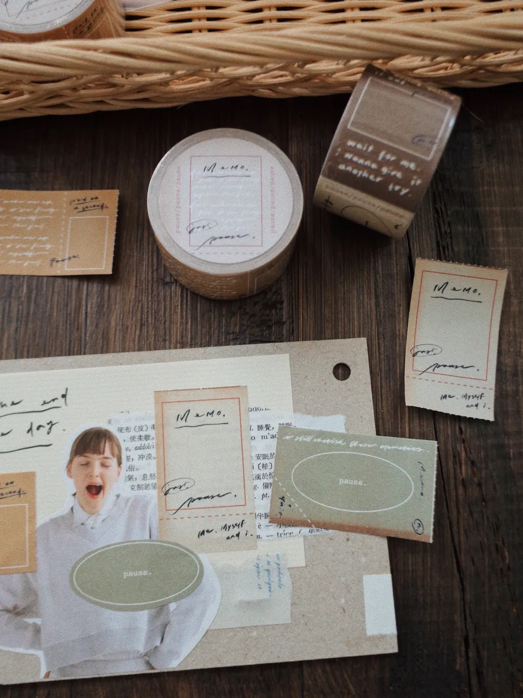 Pause 便利貼紙膠帶 捲型貼紙｜茄子先生