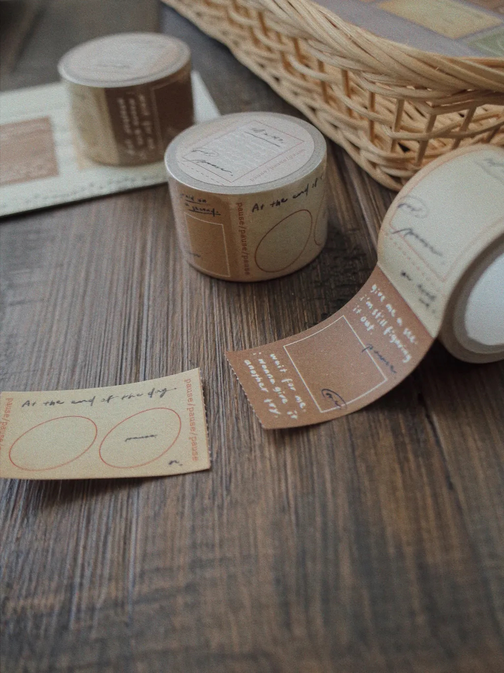 Pause 便利貼紙膠帶 捲型貼紙｜茄子先生