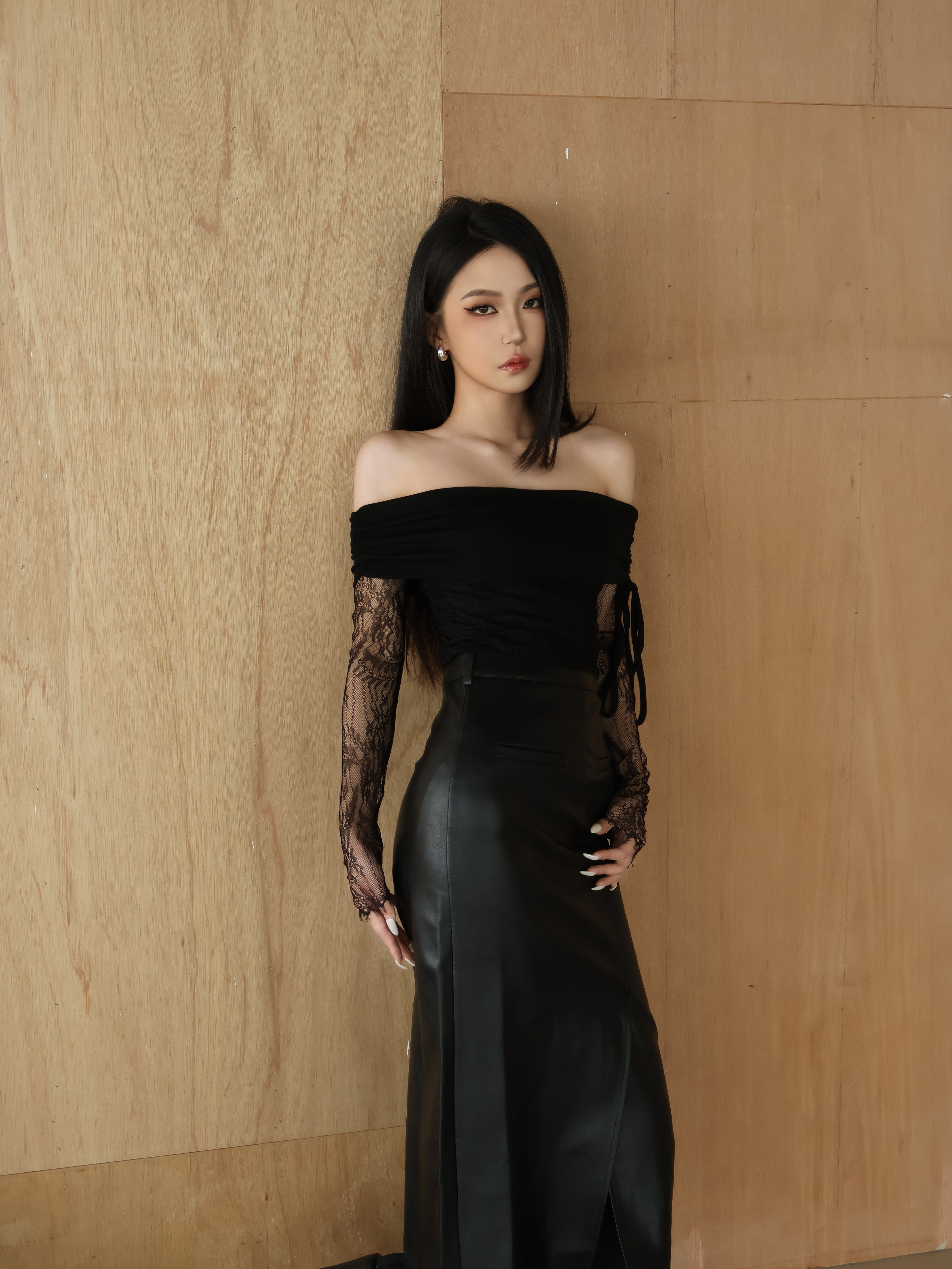 蕾絲氛感平口上衣