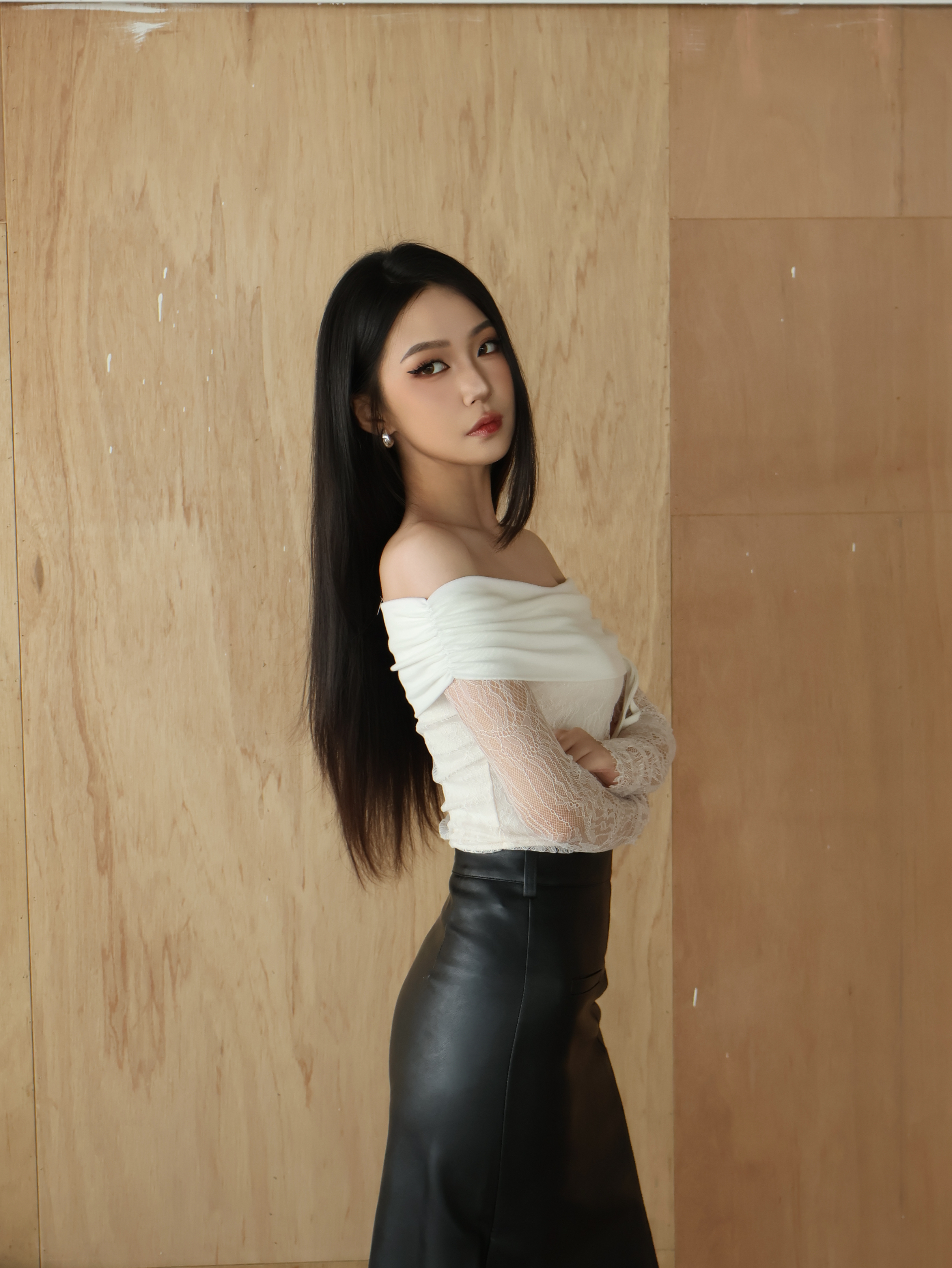 蕾絲氛感平口上衣