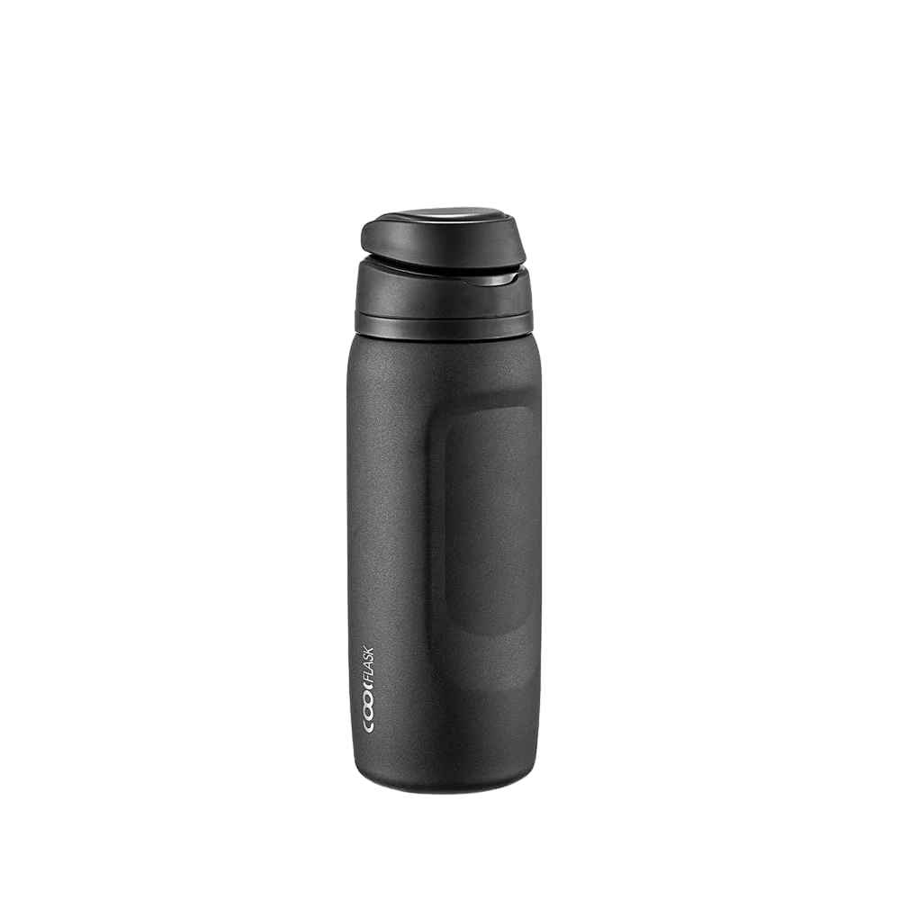 【Coolflask】真空彈蓋不鏽鋼水壺32oz(946ml)  | MegaSip Water Bottle  黑