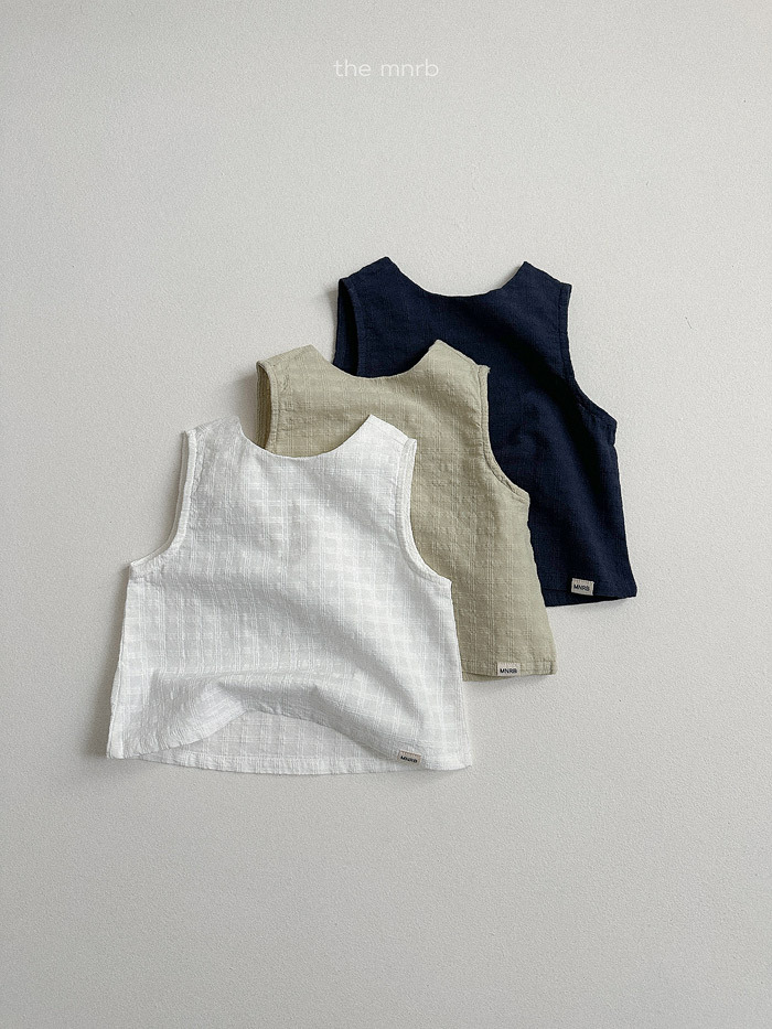 正韓夏minirobe 三色線條格紋背心