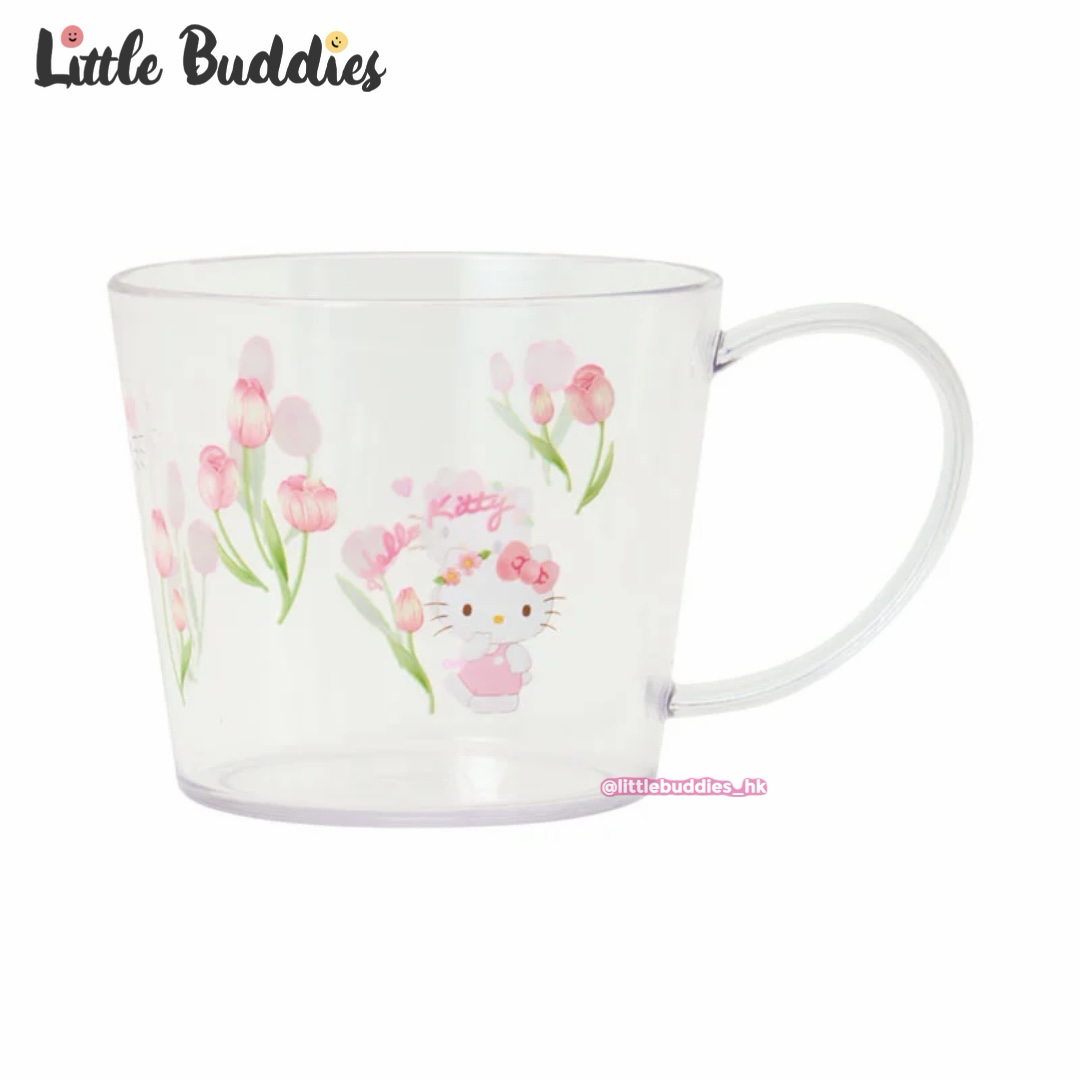 日本 Sanrio 夏日花花下午茶系列 - 有耳膠水杯