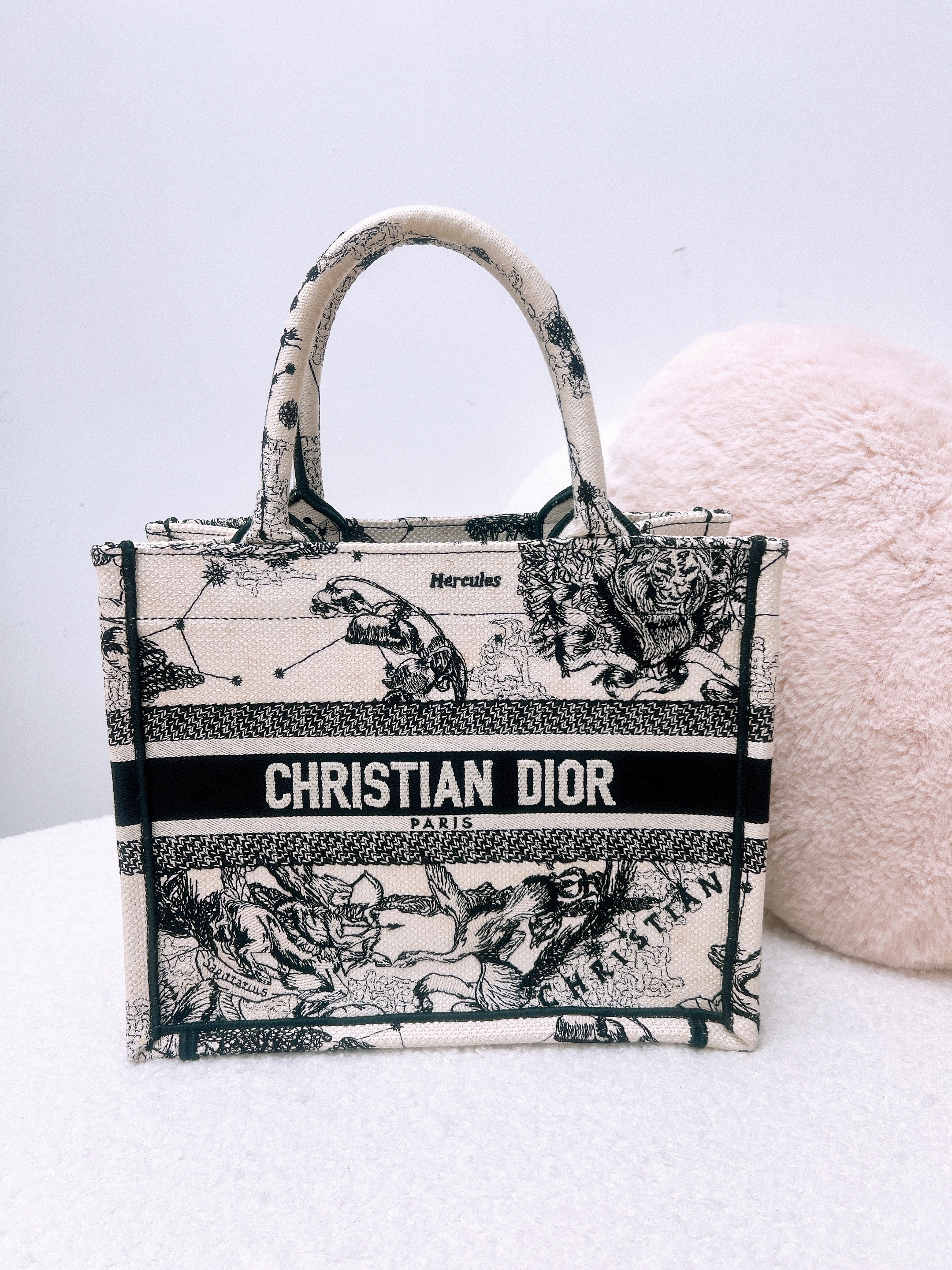 Dior book tote small (zodiac black/white)