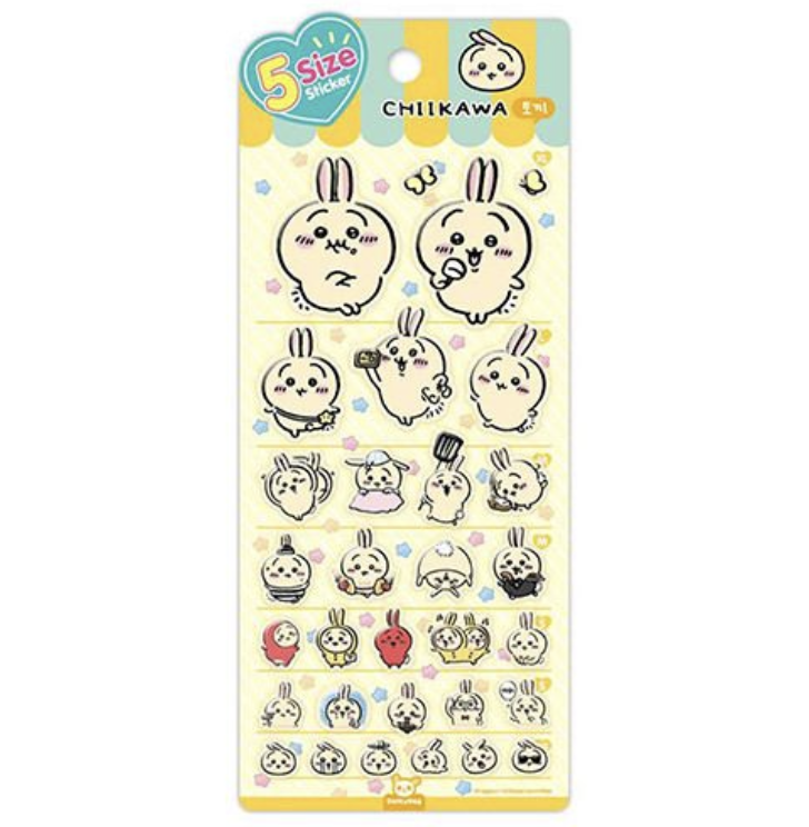 Chiikawa 五種尺寸 果凍貼紙