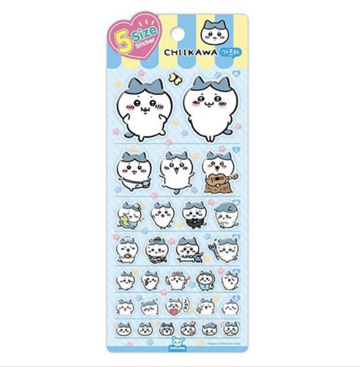 Chiikawa 五種尺寸 果凍貼紙