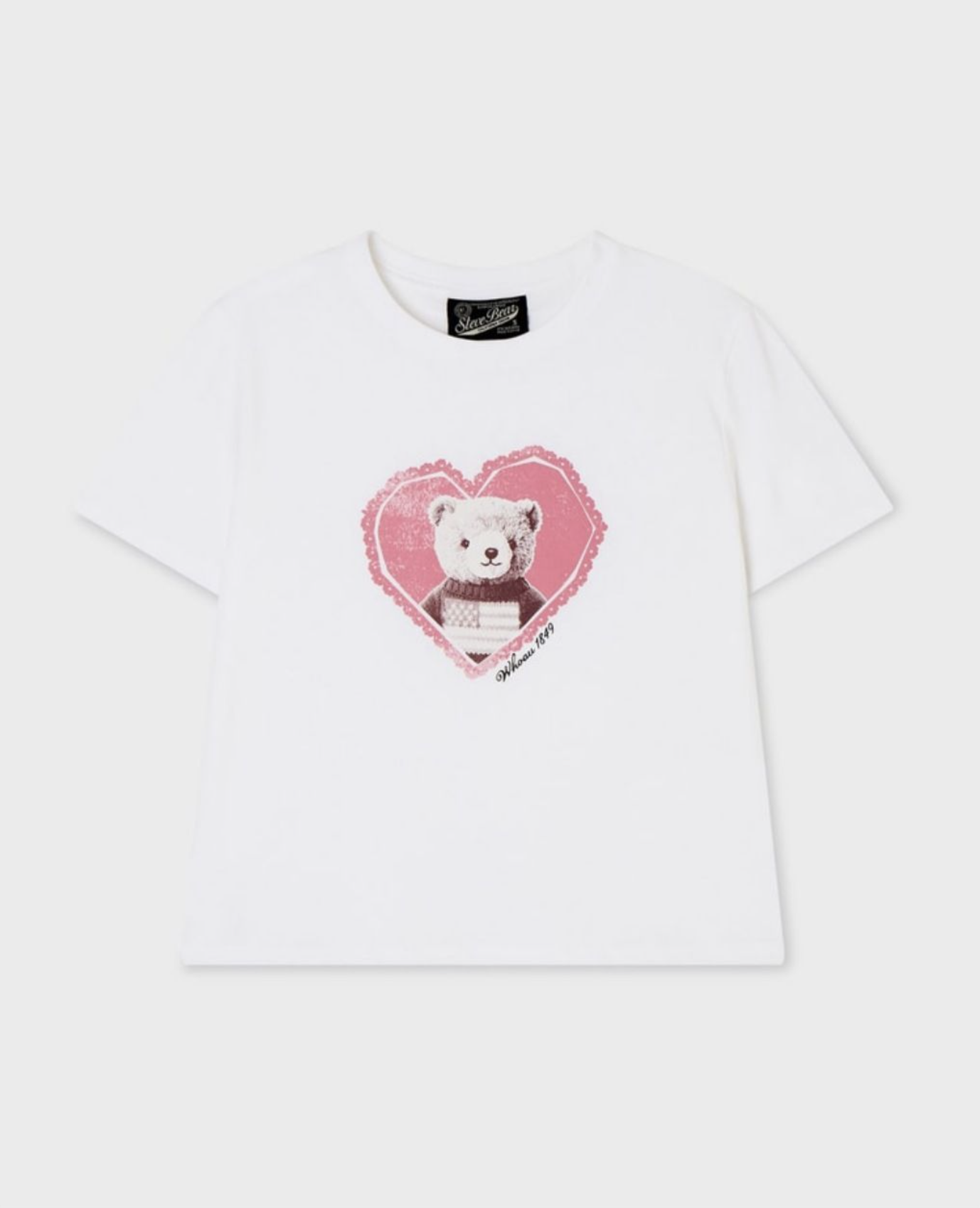 【入LIVECODE一件減至$188😱🔥！】【WHO.A.U春夏開季🔥】【WHO.A.U】Steve in Love T-shirt(F) (2 Colors)