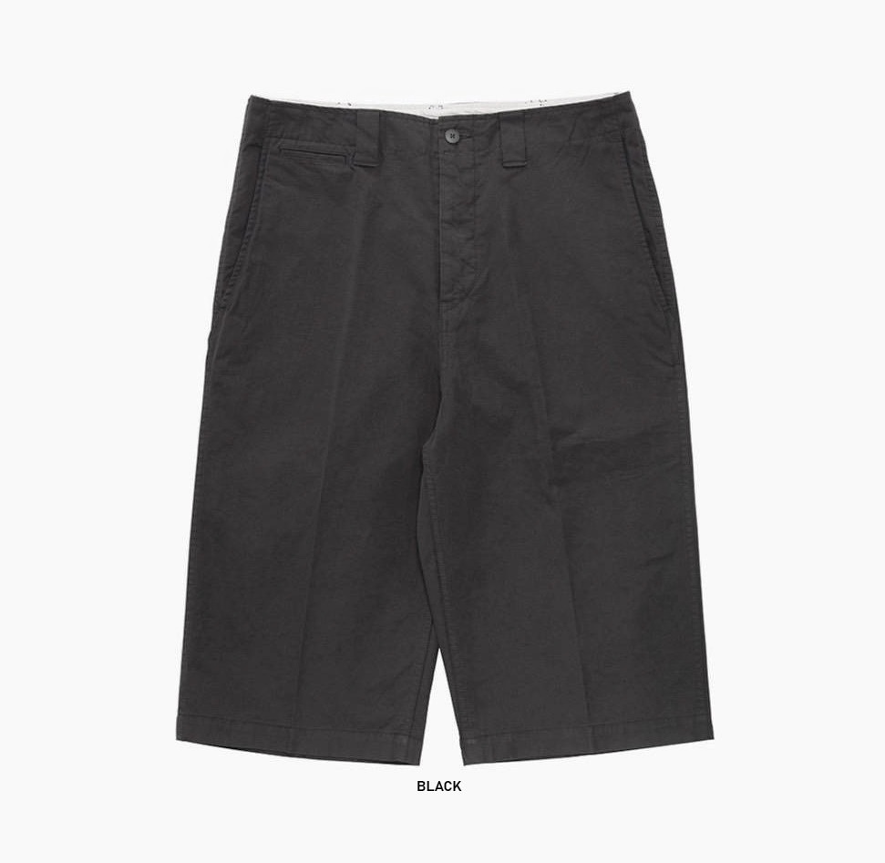 RE-STOCK: VISVIM WIDE CHINO SHORTS - BLACK SIZE 4 PRE ORDER ITEM (預訂中)