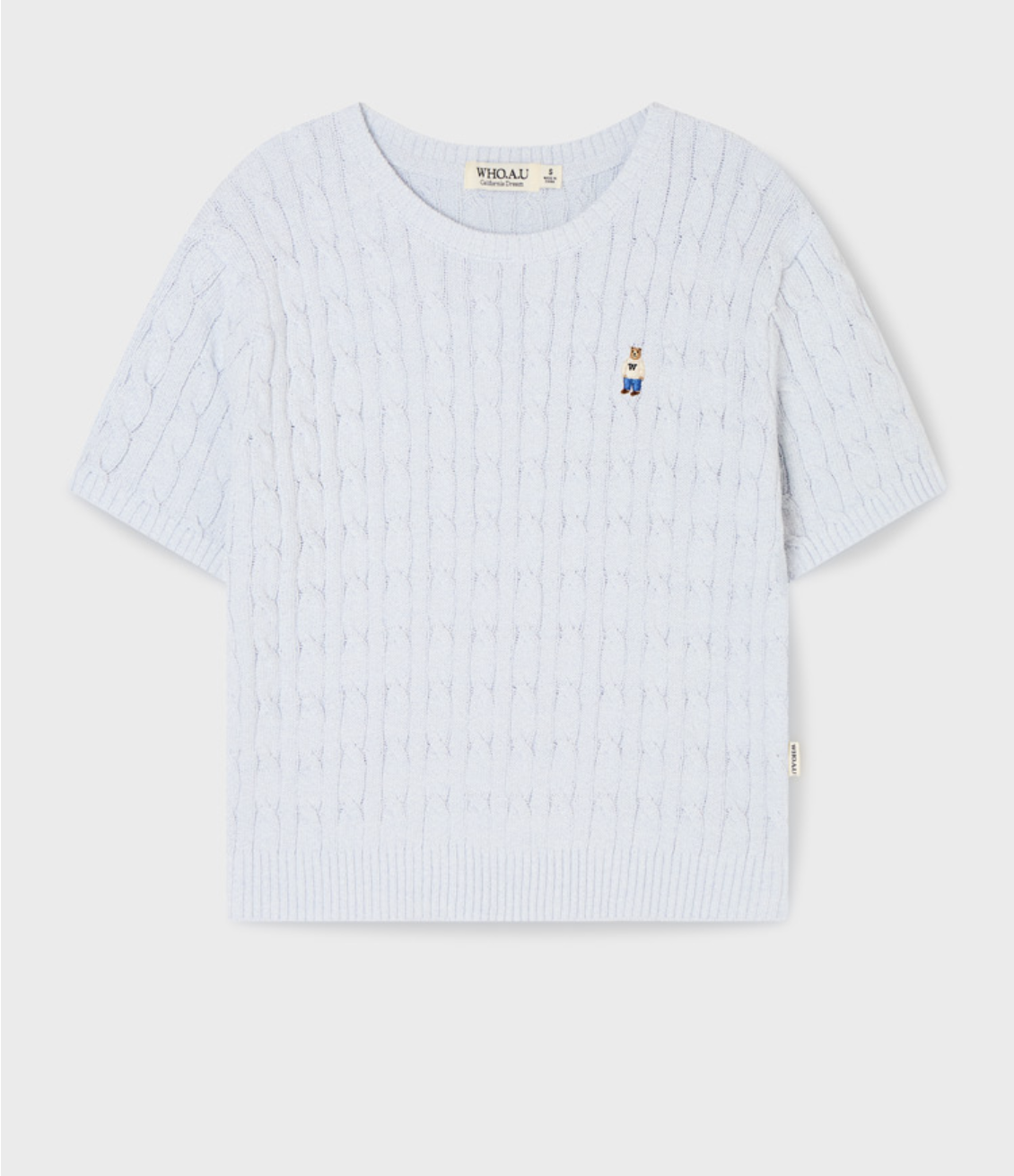 【入LIVECODE一件減至$198😱🔥！】【WHO.A.U春夏開季🔥】Steve Melange Short Sleeve Sweater (4 Colors)