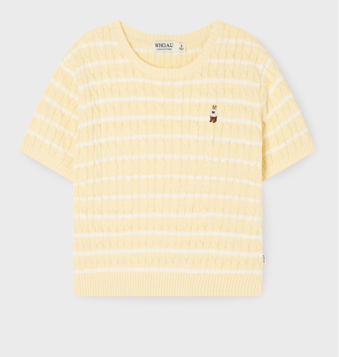 【入LIVECODE一件減至$198😱🔥！】【WHO.A.U春夏開季🔥】Steve Melange Short Sleeve Sweater (4 Colors)