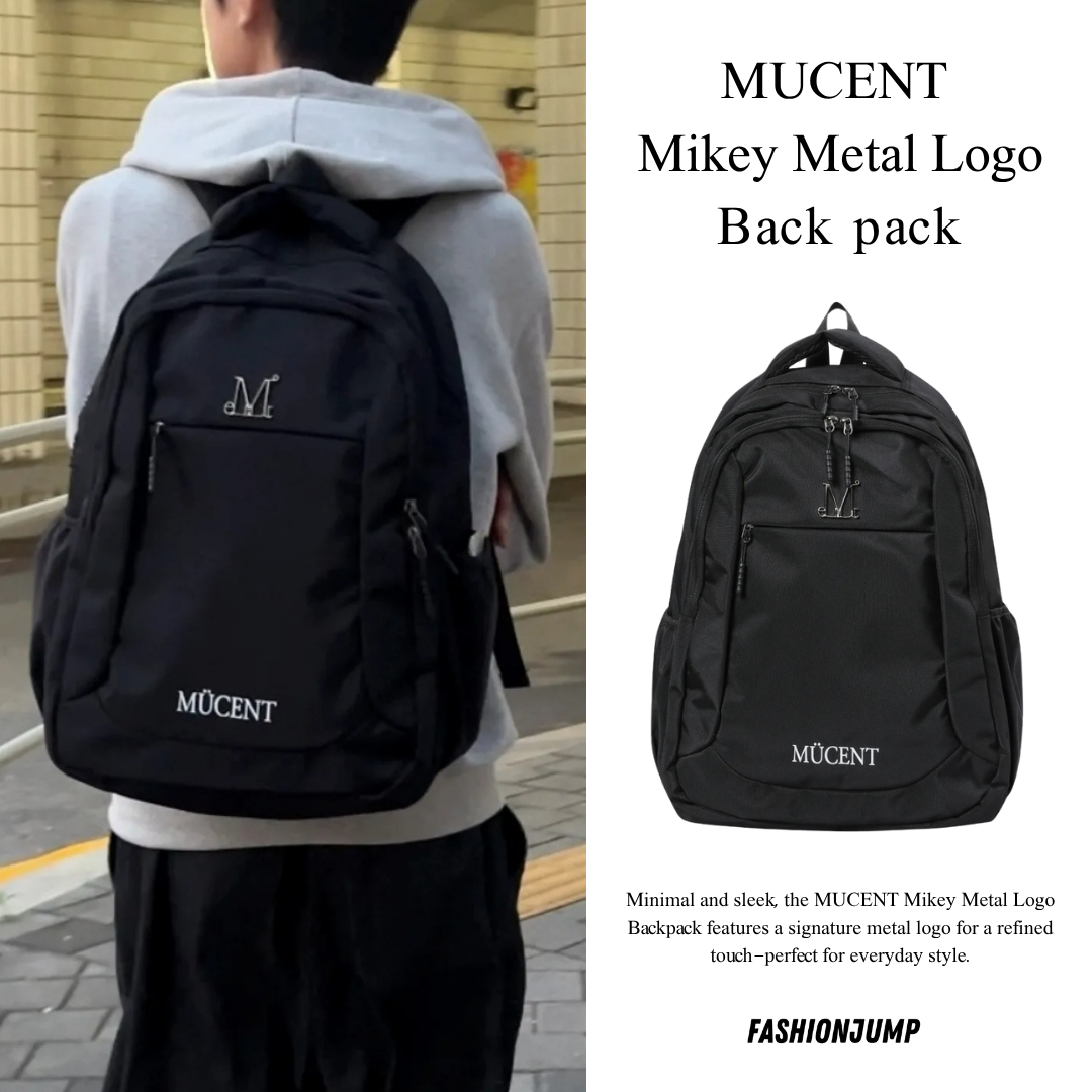 （現貨）韓牌 MUCENT MIKEY 金屬logo 後背包 P0000BCJ