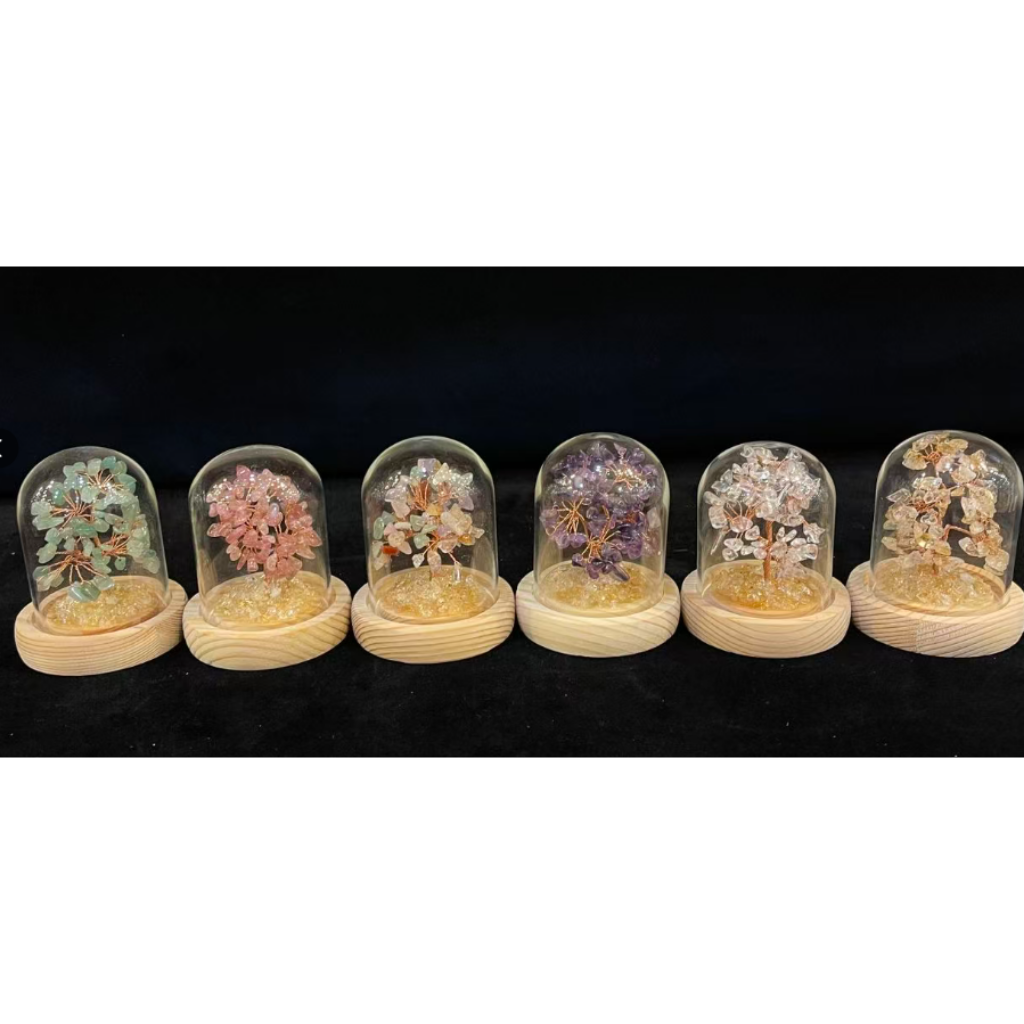 HKHG0412-012 水晶樹款式12 9X9cm (A12綠東陵/B12紅瑪瑙/C12白水晶/F12黃水晶/G12紫水晶/H12多寶)