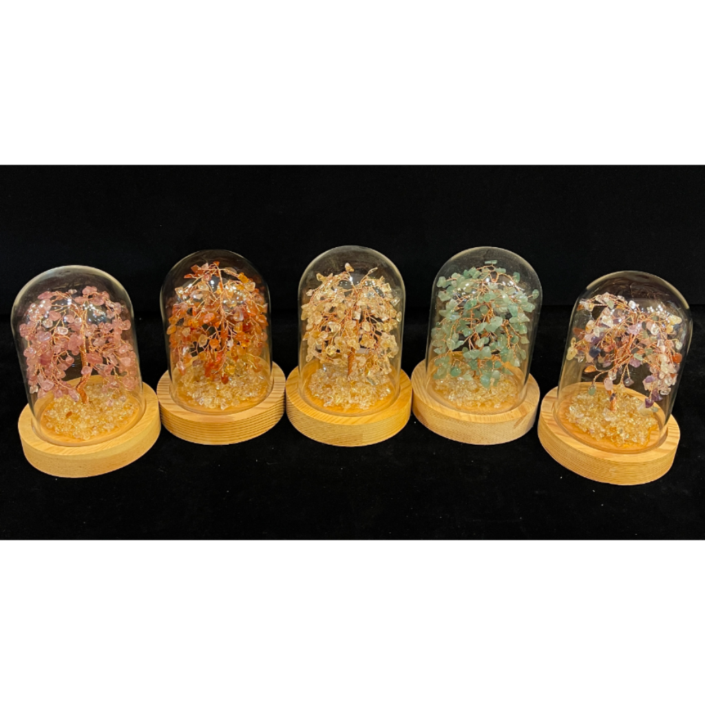 HKHG0412-011 水晶樹款式11 14X10cm (A11綠東陵/B11紅瑪瑙/C11粉水晶/F11草莓晶/G11多寶)