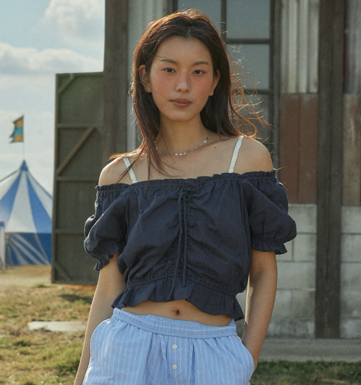 【即時收看直播減至$238一件！重温減至$258一件😱🔥】【WHO.A.U春夏開季🔥】Dobby Shiring Blouse (3 Colors)