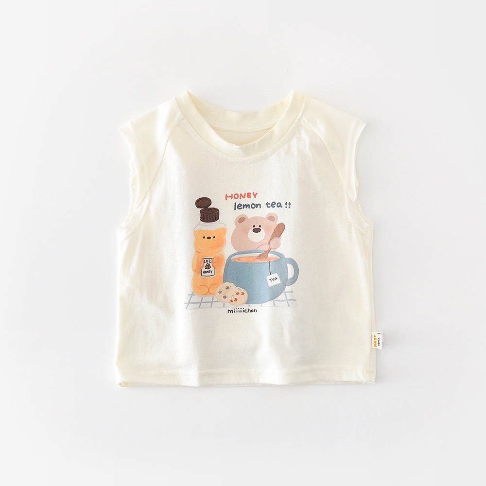 泡茶小熊背心上衣