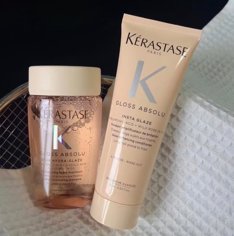 巴黎卡詩 釉光玫瑰瑩潤洗髮精 80ml / 護髮素 75ml