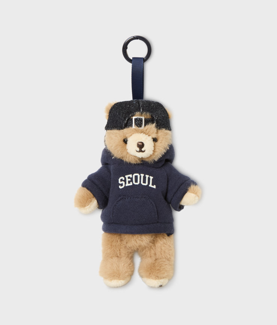 【入LIVECODE一件減至$148😱🔥！】【WHO.A.U春夏開季🔥】[Seoul Edition]Fluffy Bear Hoodie Charm ( 2 Colors)