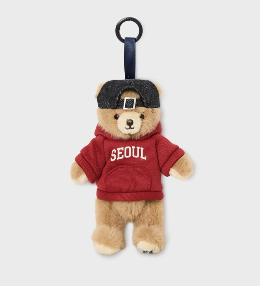【入LIVECODE一件減至$148😱🔥！】【WHO.A.U春夏開季🔥】[Seoul Edition]Fluffy Bear Hoodie Charm ( 2 Colors)