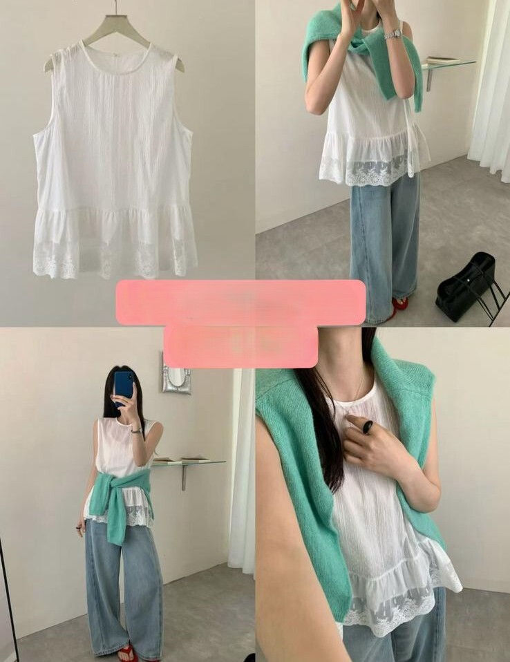 KT11   背心 LACE  胸  42  長 26    $389 (一口價)