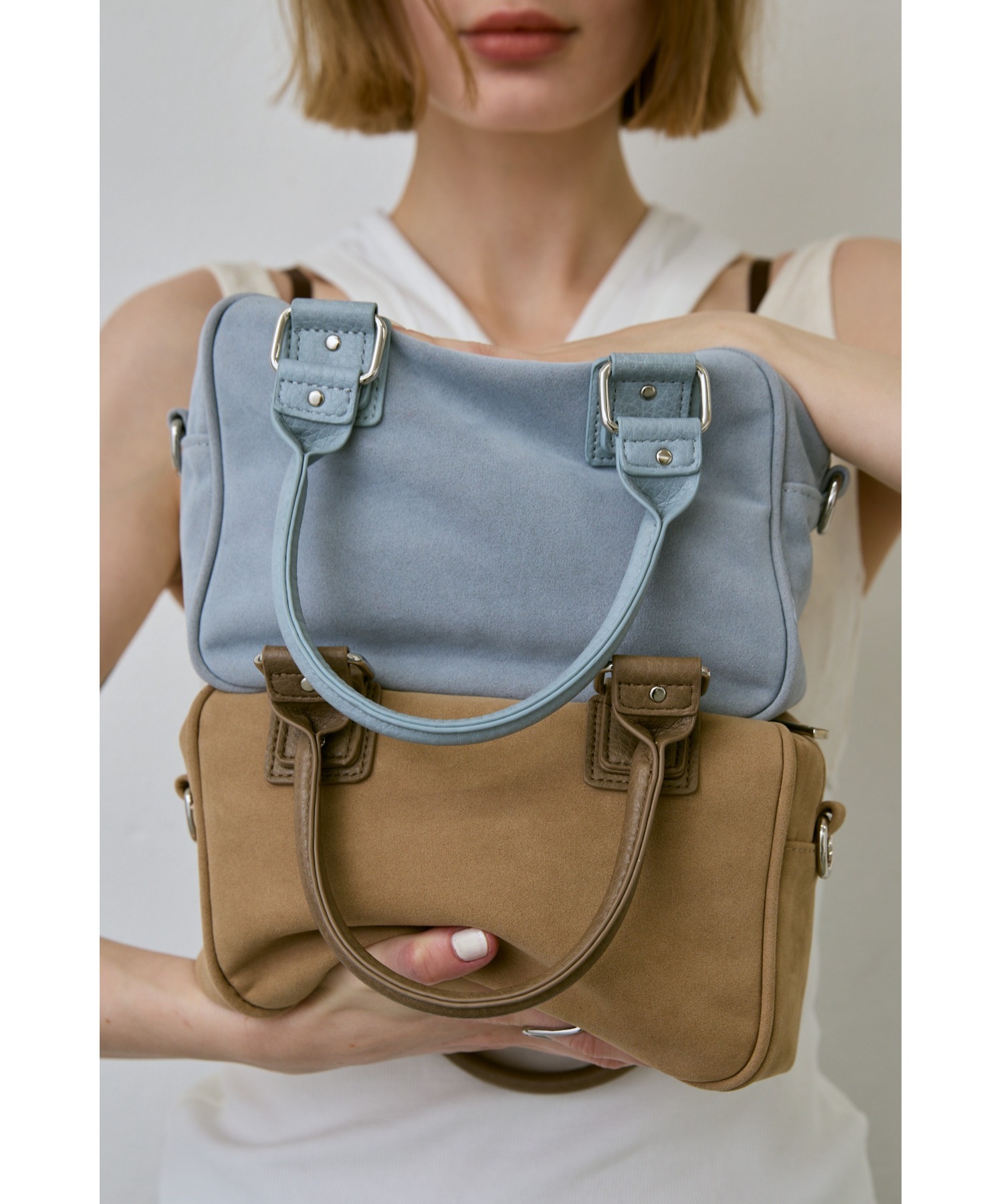 日本 un/neu 2WAY 迷你 波士頓 方糖 荔枝皮 單肩包 手提包 六色