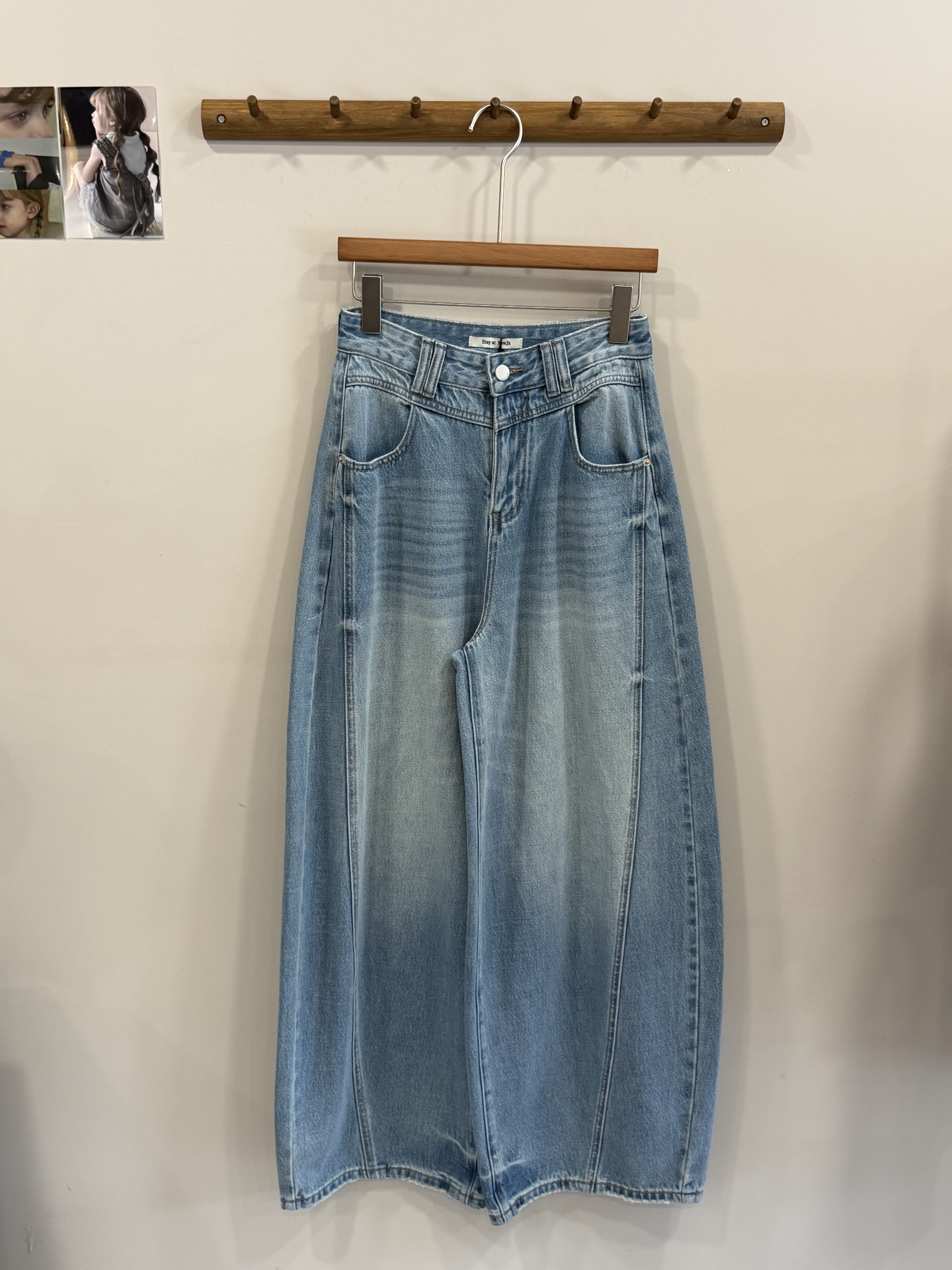 W00158牛仔彎刀褲