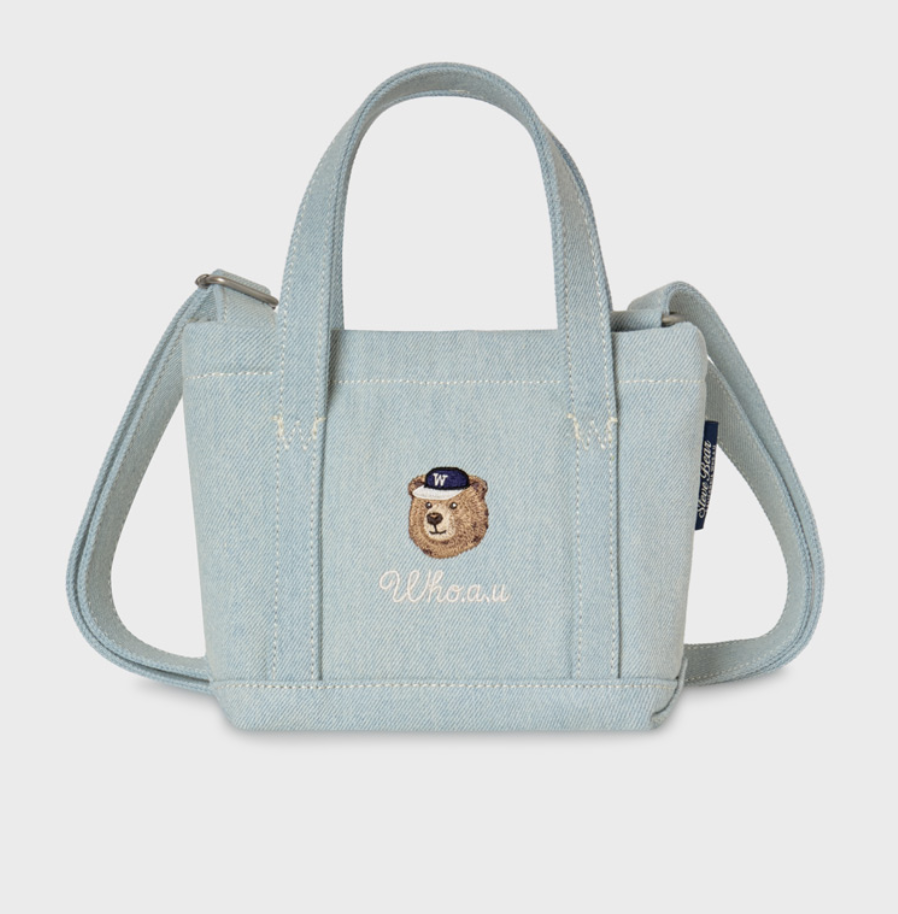 【入LIVECODE一件減至$218😱🔥！】【WHO.A.U春夏開季🔥】Steve Denim Mini Tote Bag (2 Colors)