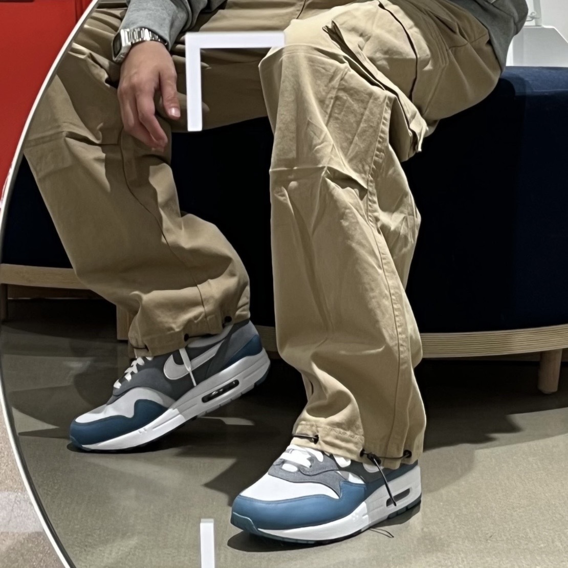 NIKE AIR MAX 1 SC 灰白藍 湖水藍 休閒 "NOISE AQUA AND COOL GREY" 休閒鞋 FB9960-001