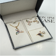 HKAG0412-024 幻彩魚尾珍珠三件套(連證書) (附盒） (連證書) (A24)