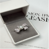 HKAG0412-036 珍珠蝴蝶結戒指 (A36)