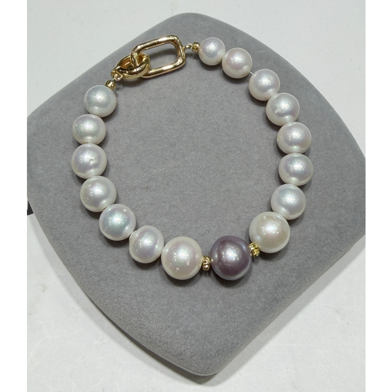 HKAG0412-050 愛迪生珍珠手鏈10-11 (連證書) (A50)