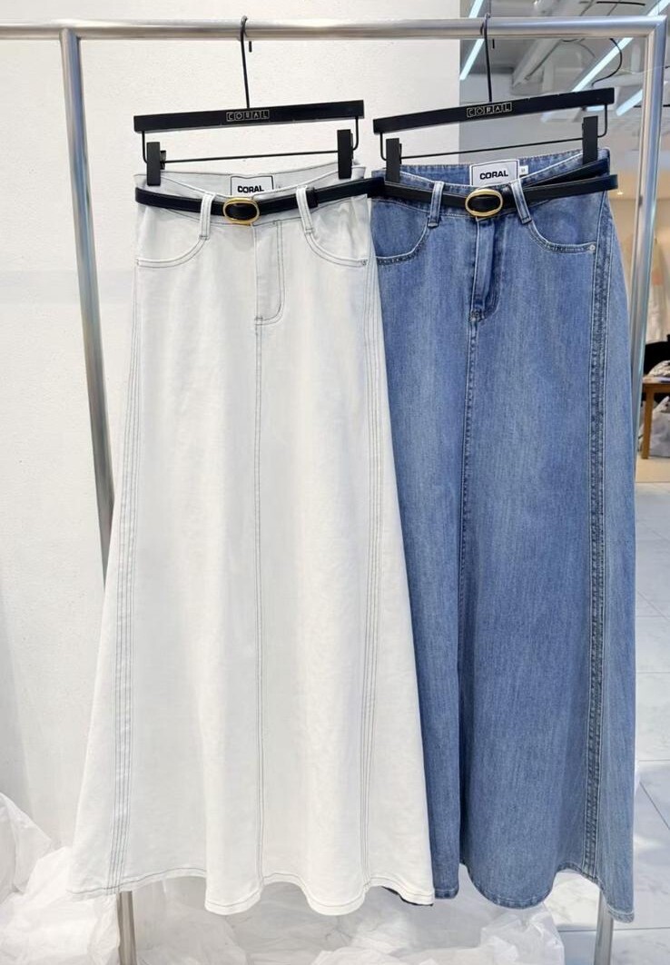 CQ15   牛仔裙  S:腰24-26 長39   /   M:腰25-27 長39   /  L:腰26-28 長39.5 $449 (一口價)