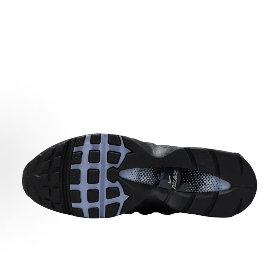-(A3c)-NIKE X PALACE AIR MAX 95 聯名款 銀色子彈 氣墊 低筒 男鞋 銀黑藍-IQ7708 095