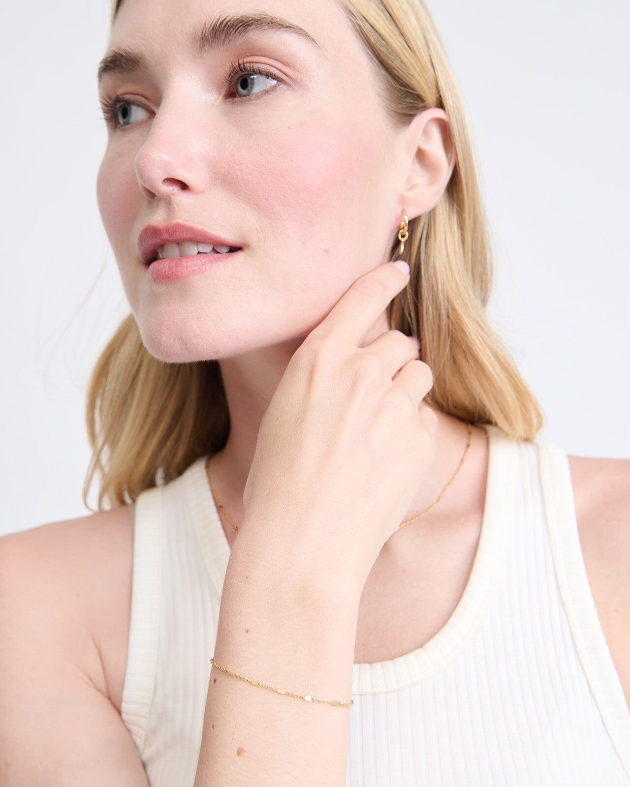 Hearts Chain Bracelet — 18K Recycled Gold-Plated | émoi émoi