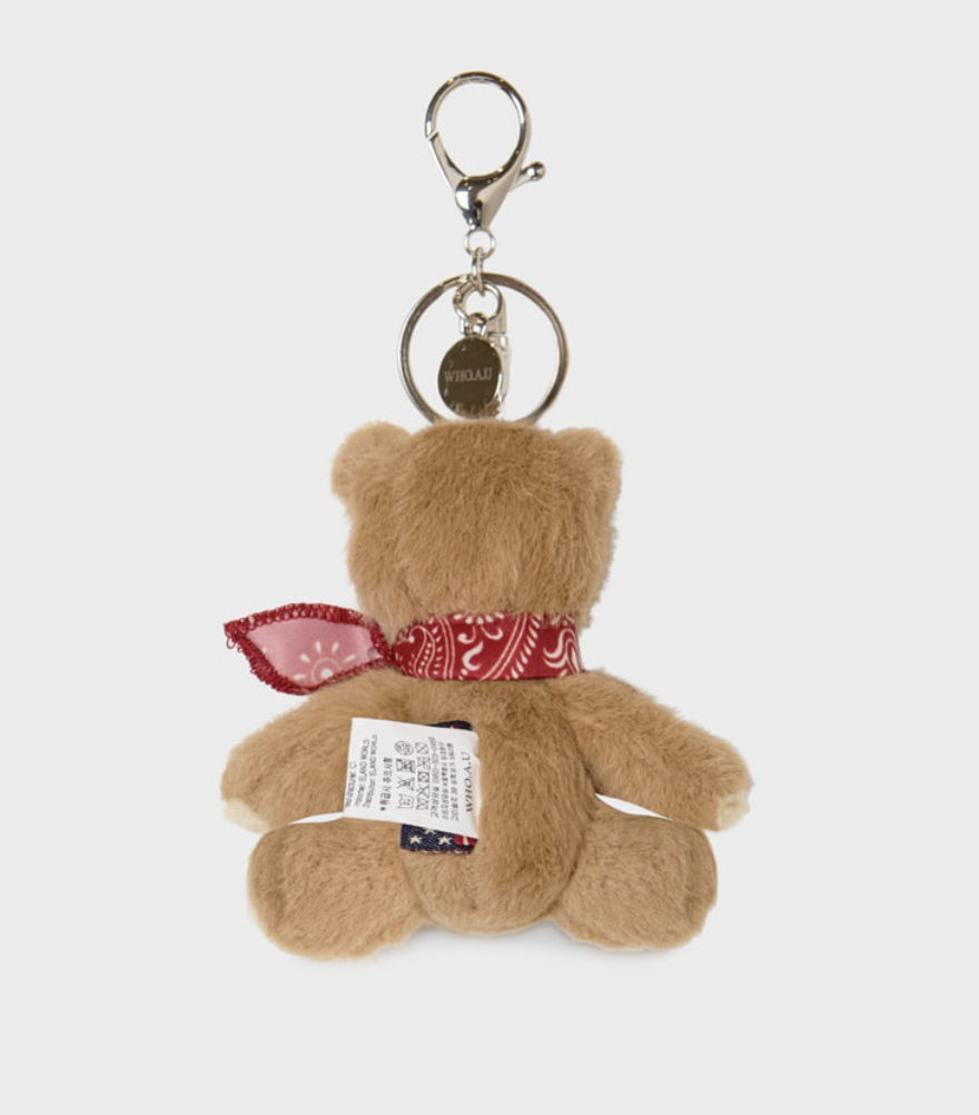 【入LIVECODE一件減至$128😱🔥！】【WHO.A.U春夏開季🔥】Fluffy Bear Mini Bag Charm -Red