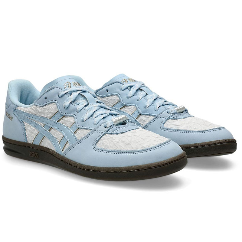 女鞋 ASICS SKYHAND OG 白水藍色 薩克斯藍 串珠 休閒跑鞋【1203A880-100】