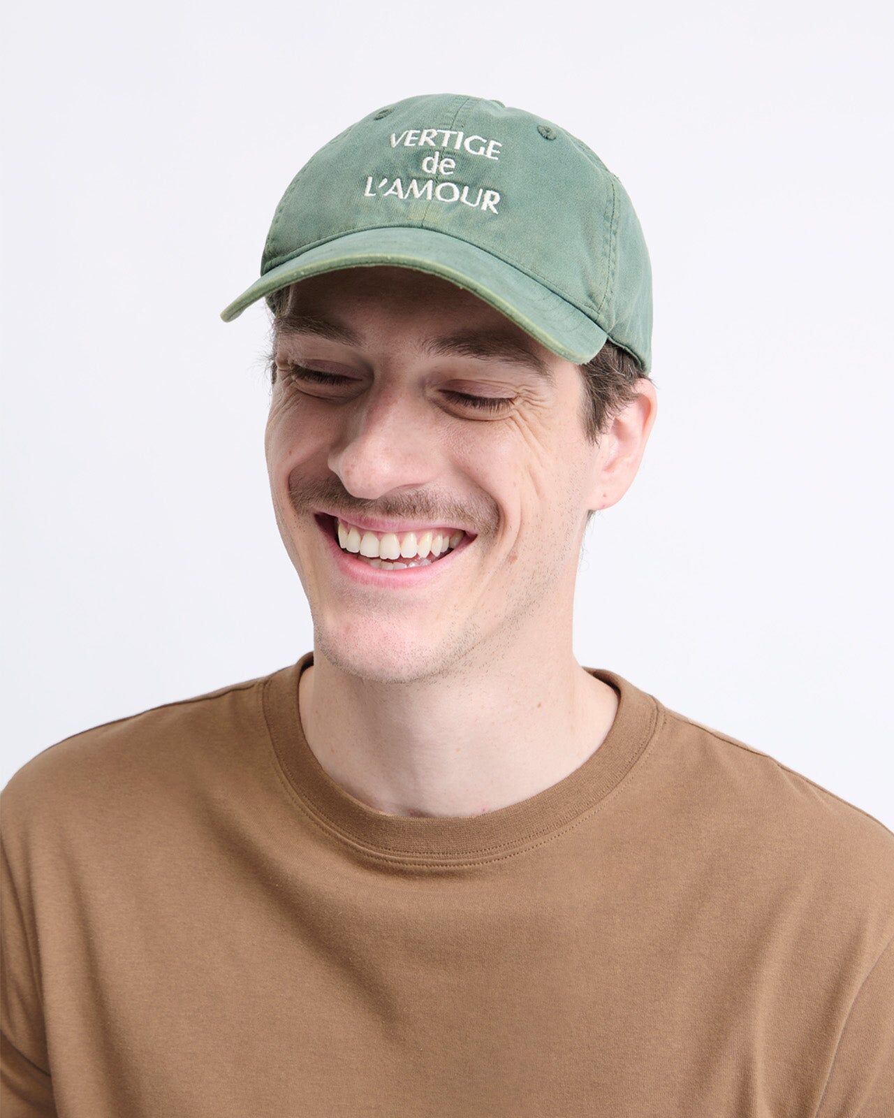 Vertige De L'Amour Garment Dye Cap — Green | émoi émoi