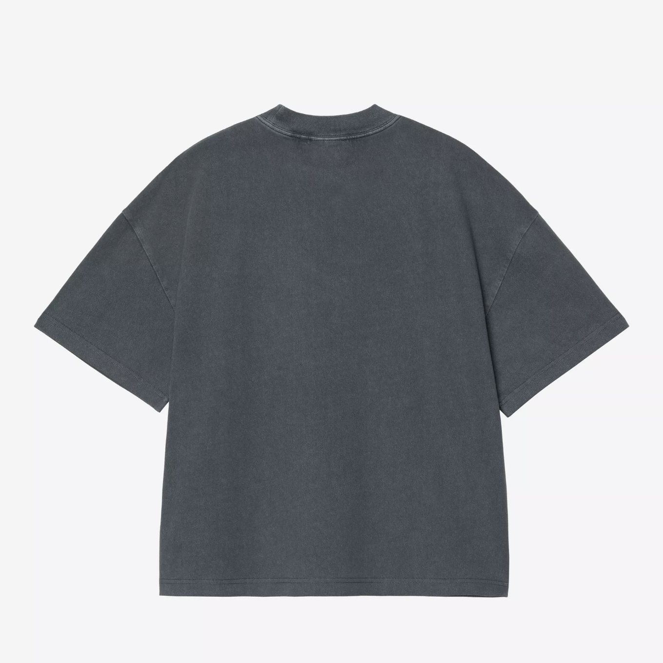 -(E2b05)- CARHARTT WIP S/S BENTON T-SHIRT 刺繡標誌 寬鬆版 染色工藝 灰藍色-I035590