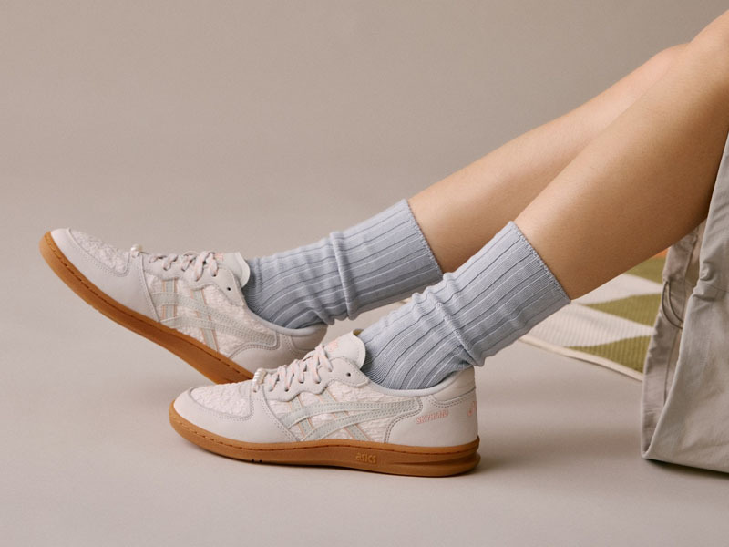 女鞋 ASICS SKYHAND OG 灰色 串珠 休閒跑鞋【1203A880-700】